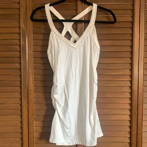 NWT white embroidered tank